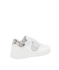 PINKO MANDY Senadores de cuero blanco/plata - Zapatos Mujer - 4