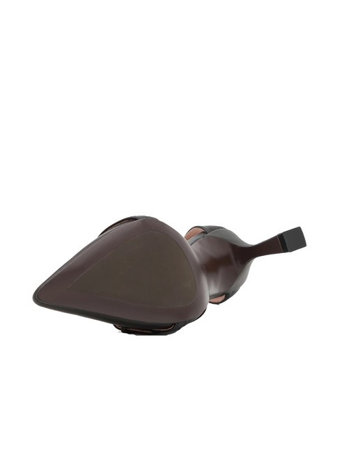 FERNANDA Salón de piel con correas negro - Zapatos Mujer