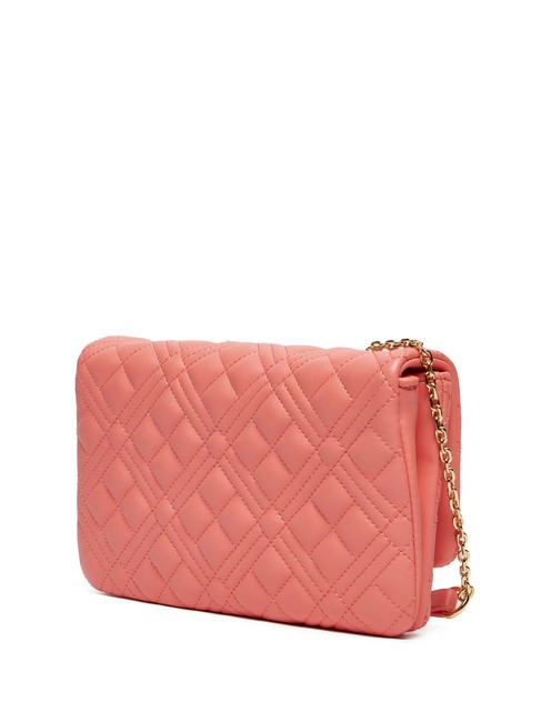QUILTED Bolso bandolera pequeño coral - Bolsos Mujer