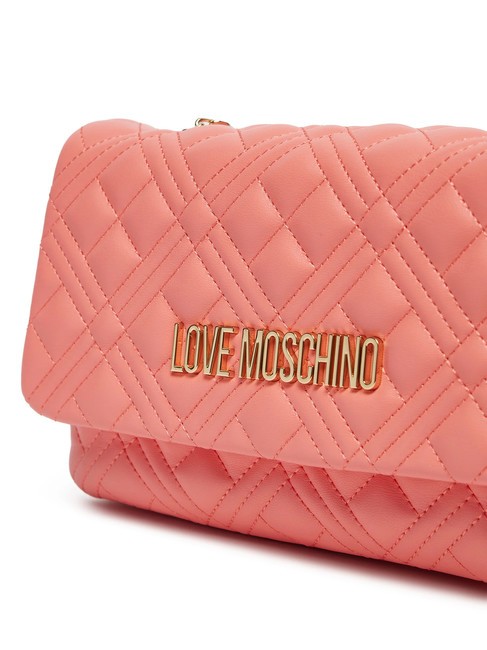 QUILTED Bolso bandolera pequeño coral - Bolsos Mujer
