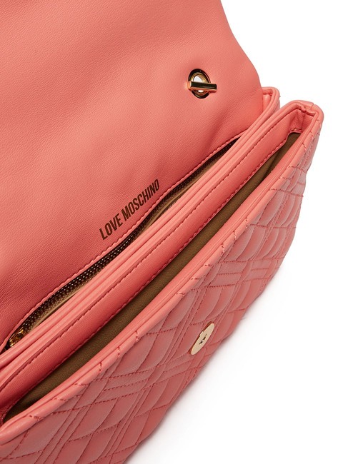 QUILTED Bolso bandolera pequeño coral - Bolsos Mujer