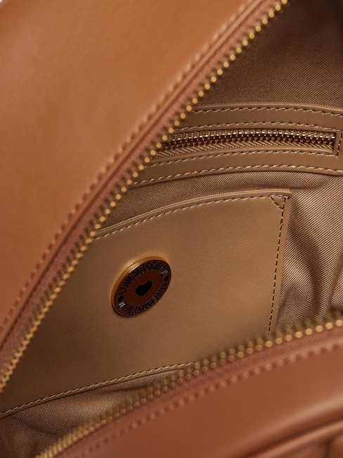 GEOMETRIC Mochila con bolsillo camello - Bolsos Mujer