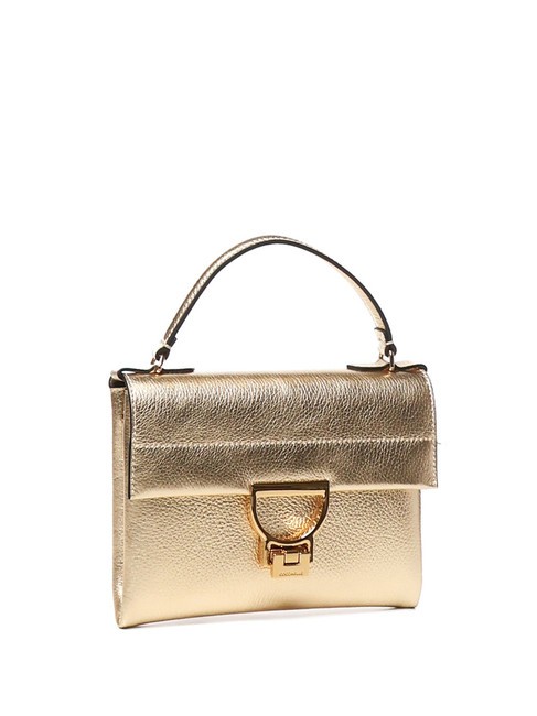 ARLETTIS Minibolso de piel con textura dorado - Bolsos Mujer