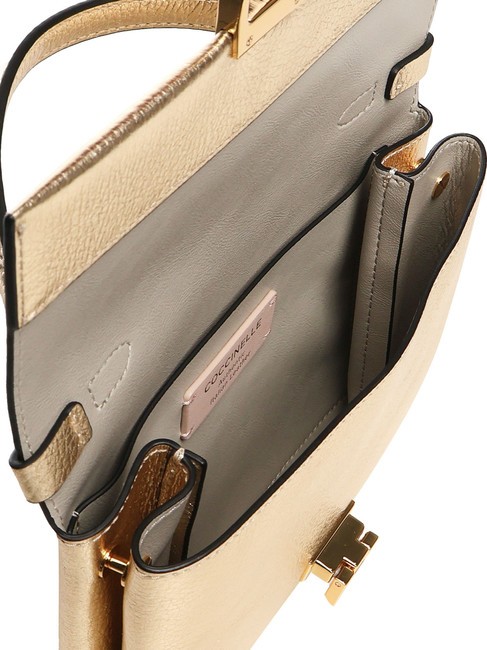 ARLETTIS Minibolso de piel con textura dorado - Bolsos Mujer