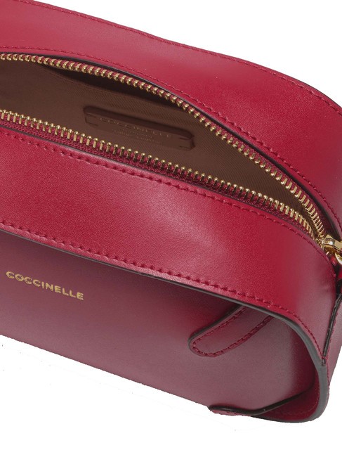 MALETA CALF Mini bolso bandolera, en piel. sangría - Bolsos Mujer