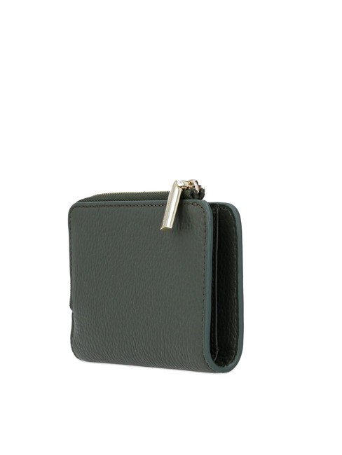 METALLIC SOFT Cartera peque&ntilde;a de piel algas - Carteras Mujer