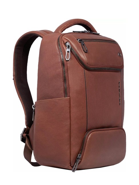 CRONUS  Mochila para PC de 13", en cuero BROWN - Mochilas para port&aacute;til