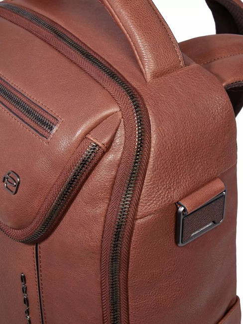 CRONUS  Mochila para PC de 13", en cuero BROWN - Mochilas para port&aacute;til