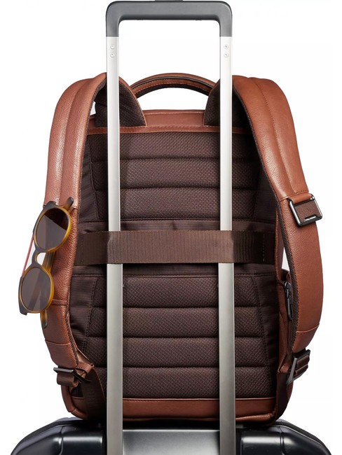 CRONUS  Mochila para PC de 13", en cuero BROWN - Mochilas para port&aacute;til