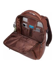 PIQUADRO CRONUS  Mochila para PC de 13", en cuero BROWN - Mochilas para port&aacute;til - 5