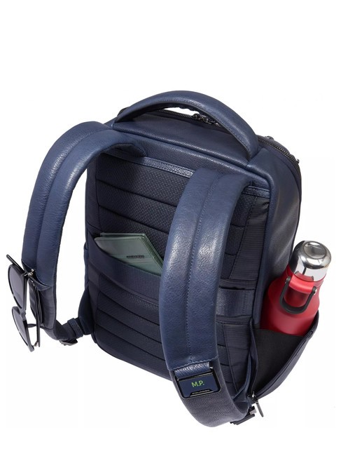 CRONUS  Mochila para PC de 13", en cuero azul - Mochilas para port&aacute;til