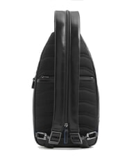 PIQUADRO BLUE SQUARE Mochila de piel de un solo hombro negro - Bandoleras Hombre - 3