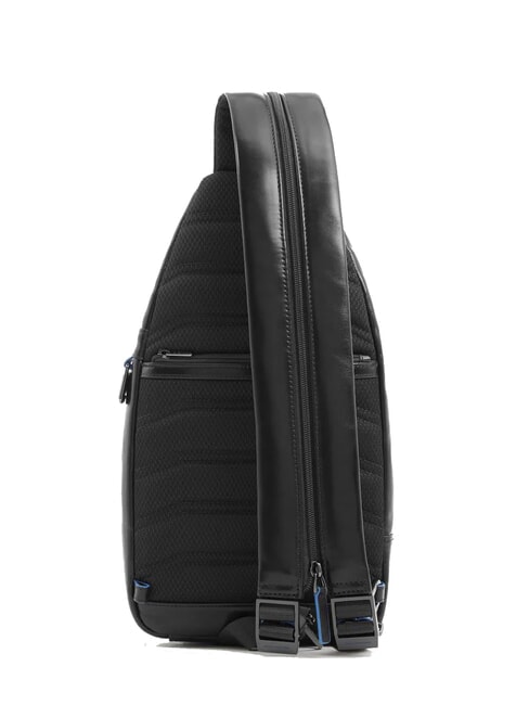 BLUE SQUARE Mochila de piel de un solo hombro negro - Bandoleras Hombre