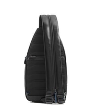 PIQUADRO BLUE SQUARE Mochila de piel de un solo hombro negro - Bandoleras Hombre - 4