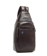 PIQUADRO BLUE SQUARE Mochila de piel de un solo hombro CAOBA - Bandoleras Hombre - 2
