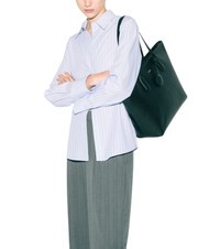 FURLA CLASSIC Bolso shopper de piel con estampado Andrómeda negro - Bolsos Mujer - 3