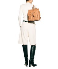 FURLA GARDENIA Mochila de piel con estampado Keria brandy - Bolsos Mujer - 3