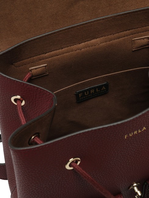 GARDENIA Mochila de piel con estampado Keria Ribes / rojo - Bolsos Mujer