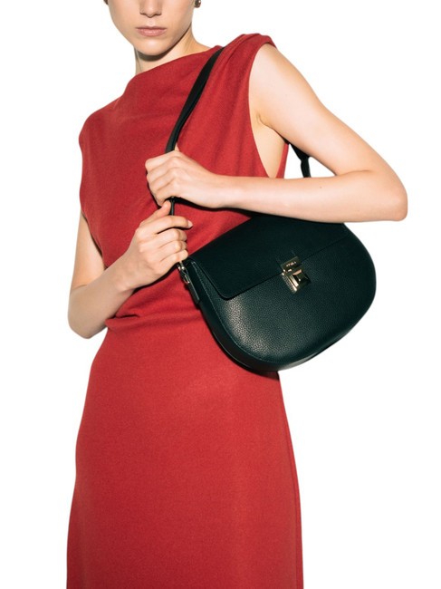 GLENN Bolso Saddle de piel con estampado keria negro - Bolsos Mujer