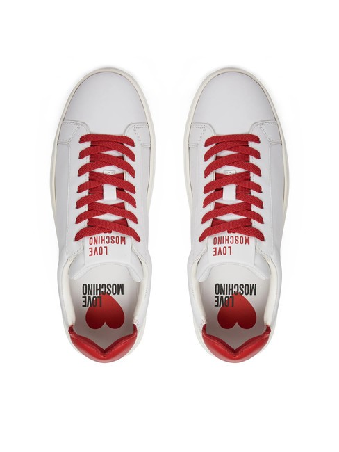 BOLD 40 Zapatillas de piel blanco rojo - Zapatos Mujer