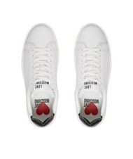 LOVE MOSCHINO BOLD 40 Zapatillas de piel blanco negro - Zapatos Mujer - 4