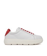 LOVE MOSCHINO BOLD 40 Zapatillas de piel blanco rojo - Zapatos Mujer - 2