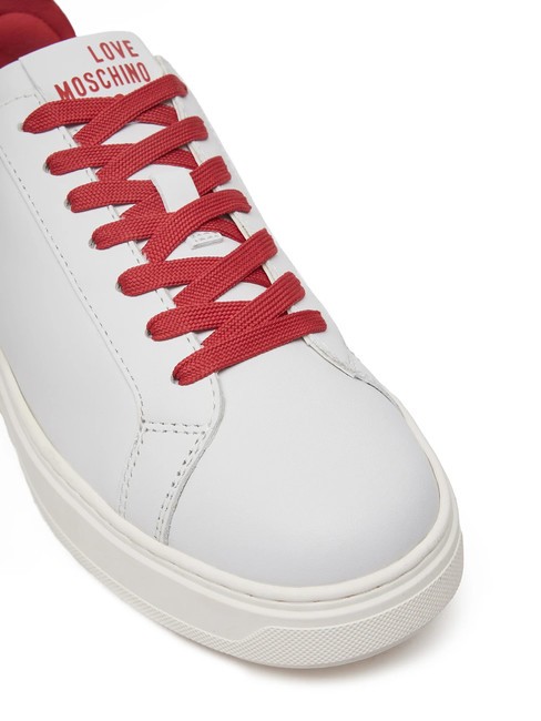 BOLD 40 Zapatillas de piel blanco rojo - Zapatos Mujer