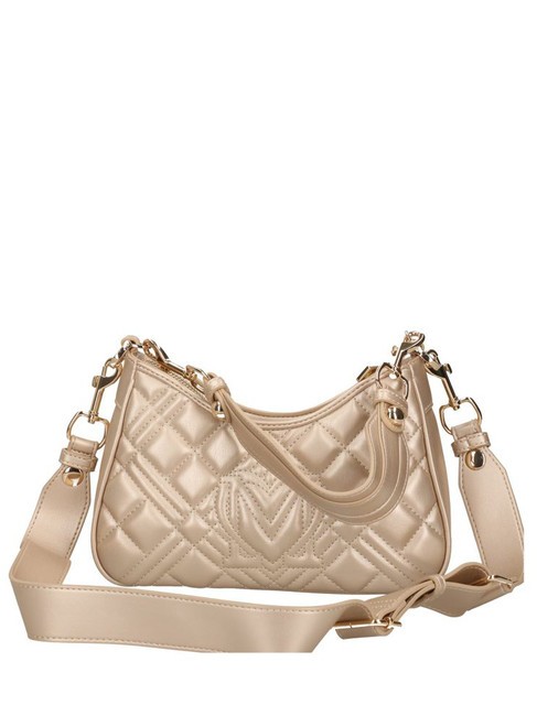 QUILTED LM Bolso de hombro oro - Bolsos Mujer