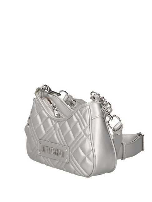 QUILTED LM Bolso de hombro plata - Bolsos Mujer