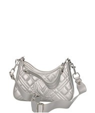 LOVE MOSCHINO QUILTED LM Bolso de hombro plata - Bolsos Mujer - 4