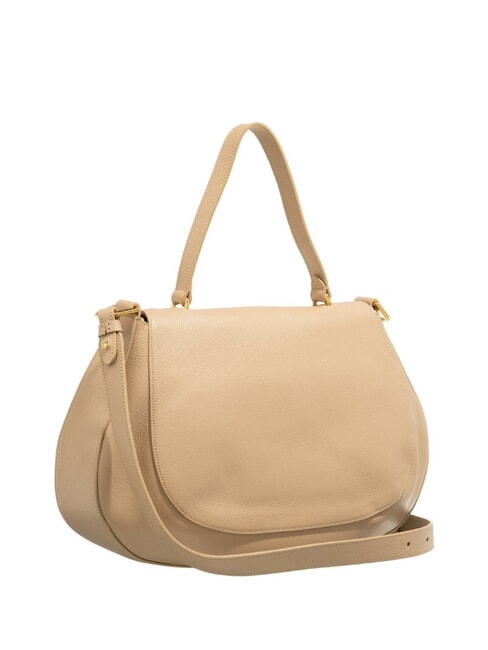 SOLE Bolso de mano, con bandolera, en piel. tostado - Bolsos Mujer