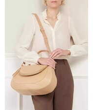 COCCINELLE SOLE Bolso de mano, con bandolera, en piel. tostado - Bolsos Mujer - 4