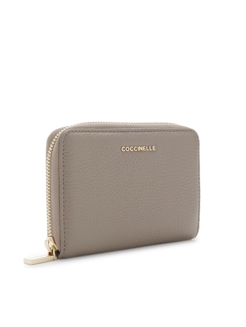 METALLIC SOFT Cartera con cremallera alrededor topo c&aacute;lido - Carteras Mujer