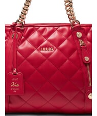 LIUJO KATE Bolso acolchado con asas de cadena rojo pompeyano - Bolsos Mujer - 4