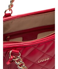 LIUJO KATE Bolso acolchado con asas de cadena rojo pompeyano - Bolsos Mujer - 5