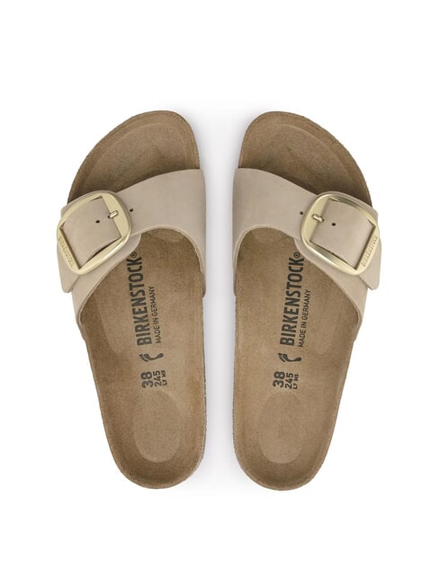 MADRID BIG BUCKLE Zapatilla de piel nobuck castillo de arena - Zapatos Mujer