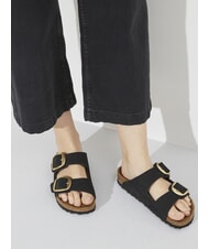 BIRKENSTOCK ARIZONA BIG BUCKLE Sandalia tipo zapatilla de piel nobuck negro - Zapatos Mujer - 7