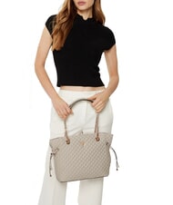 GUESS ECO RIANEE Bolso de hombro acolchado STONE - Bolsos Mujer - 4