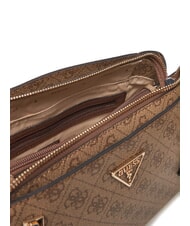 GUESS NOELLE Bolso de mano con bandolera logotipo de café con leche / marrón - Bolsos Mujer - 4