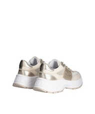 LIUJO EVA 02 Deportivas de piel y l&uacute;rex marfil/oro claro - Zapatos Mujer - 4