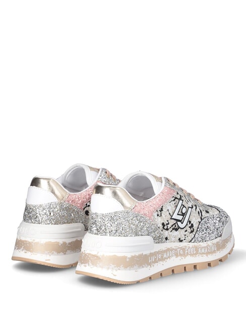 AMAZING 26  Zapatillas altas negro/plata/rosa - Zapatos Mujer