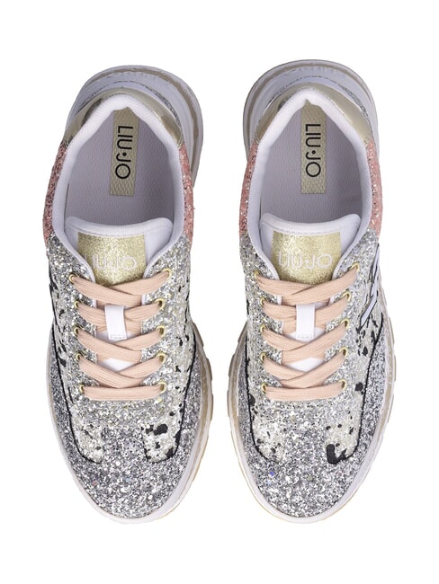 AMAZING 26  Zapatillas altas negro/plata/rosa - Zapatos Mujer