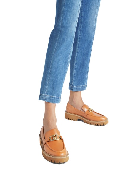 CORA 01  Mocasines de piel brandy - Zapatos Mujer