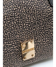 BORBONESE TEAPOT Bolso baúl con bandolera OP / NATURAL / NEGRO - Bolsos Mujer - 3