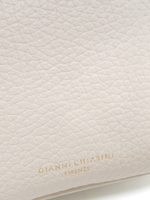 FRIDA Bolso bandolera de piel con doble cremallera arena - Bolsos Mujer