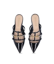 PINKO GIANIRA Bailarinas mule de charol limusina negra - Zapatos Mujer - 6