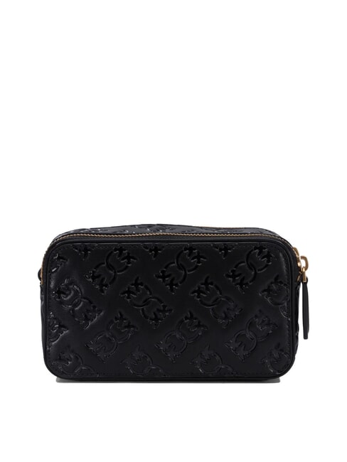 EMBOSSED LOGO Bolso de hombro para cámara negro-oro antiguo - Bolsos Mujer