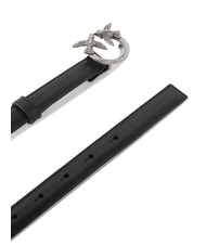 PINKO LOVE BERRY Cintur&oacute;n de cuero negro-plata vieja - Cinturones - 5