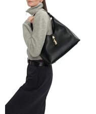 FURLA GOCCIA Bolso bandolera de piel negro - Bolsos Mujer - 4