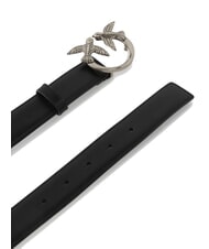 PINKO LOVE BERRY Cintur&oacute;n de cuero negro-plata vieja - Cinturones - 5